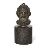 After Matthieu Jacquet, French, 1545-1611, late 19th century, a French bust of Henri IV, modelled...