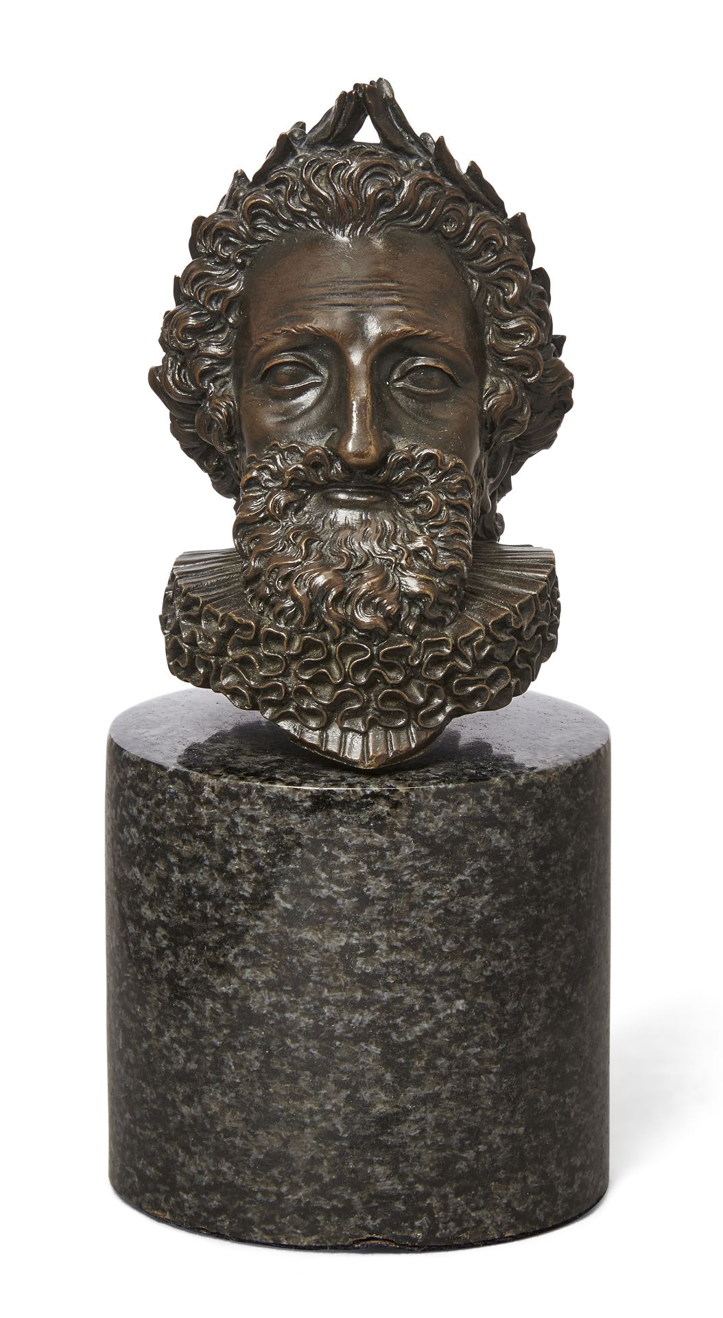 After Matthieu Jacquet, French, 1545-1611, late 19th century, a French bust of Henri IV, modelled...