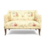 An Edwardian mahogany framed two seat sofa, in the George III style, first quarter 20th century, ...