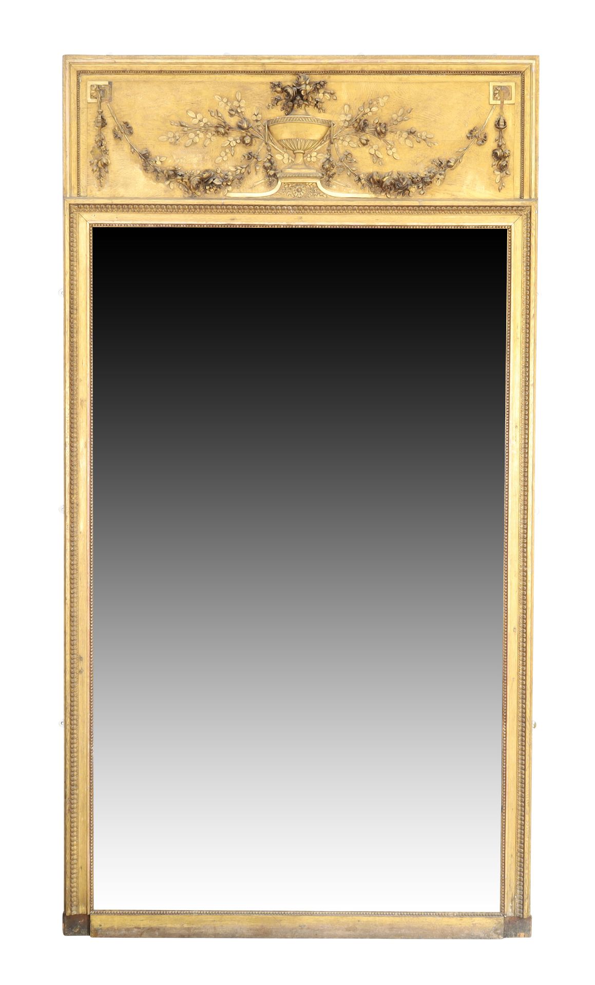 An exceptionally large Victorian giltwood trumeau mirror, in the Louis XVI style, third quarter 1...