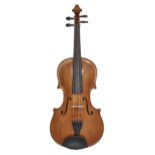 An English viola, 20th century, 16'' two piece back, with case