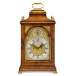 A George III mahogany repeating table clock, John Lambert, last quarter 18th century, the case wi...