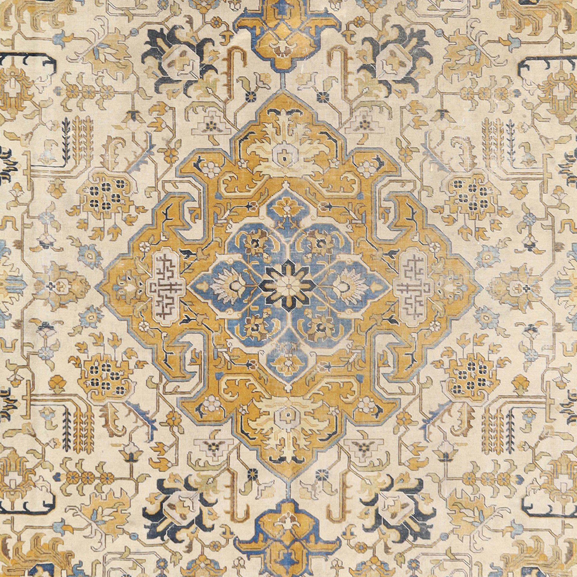 A Persian Heriz carpet, second quarter 20th century, the central geometric floral medallion surro... - Image 2 of 3