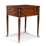 A Regency mahogany writing table, first quarter 19th century, in the manner of Gillows, the recta...