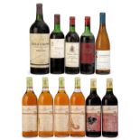 A selection of Old World wines, to include: Château Lascombes, Margaux, 1964, a single magnum bot...