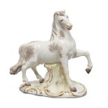 A German porcelain model of a horse, probably Fürstenberg, probably c.1770, impressed AB / incise...