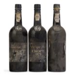 Croft vintage Port, 1975, bottled in Oporto 1977, two bottles, together with another bottle of an...