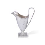 A George III silver helmet-shaped cream jug, London, 1798, no maker's mark visible, the helmet-sh...