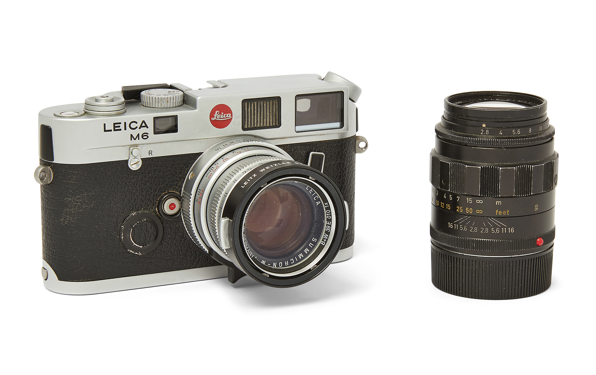 A Leica M6 35mm rangefinder camera, 1992, chrome, serial no. 1931932, held in original packaging,...