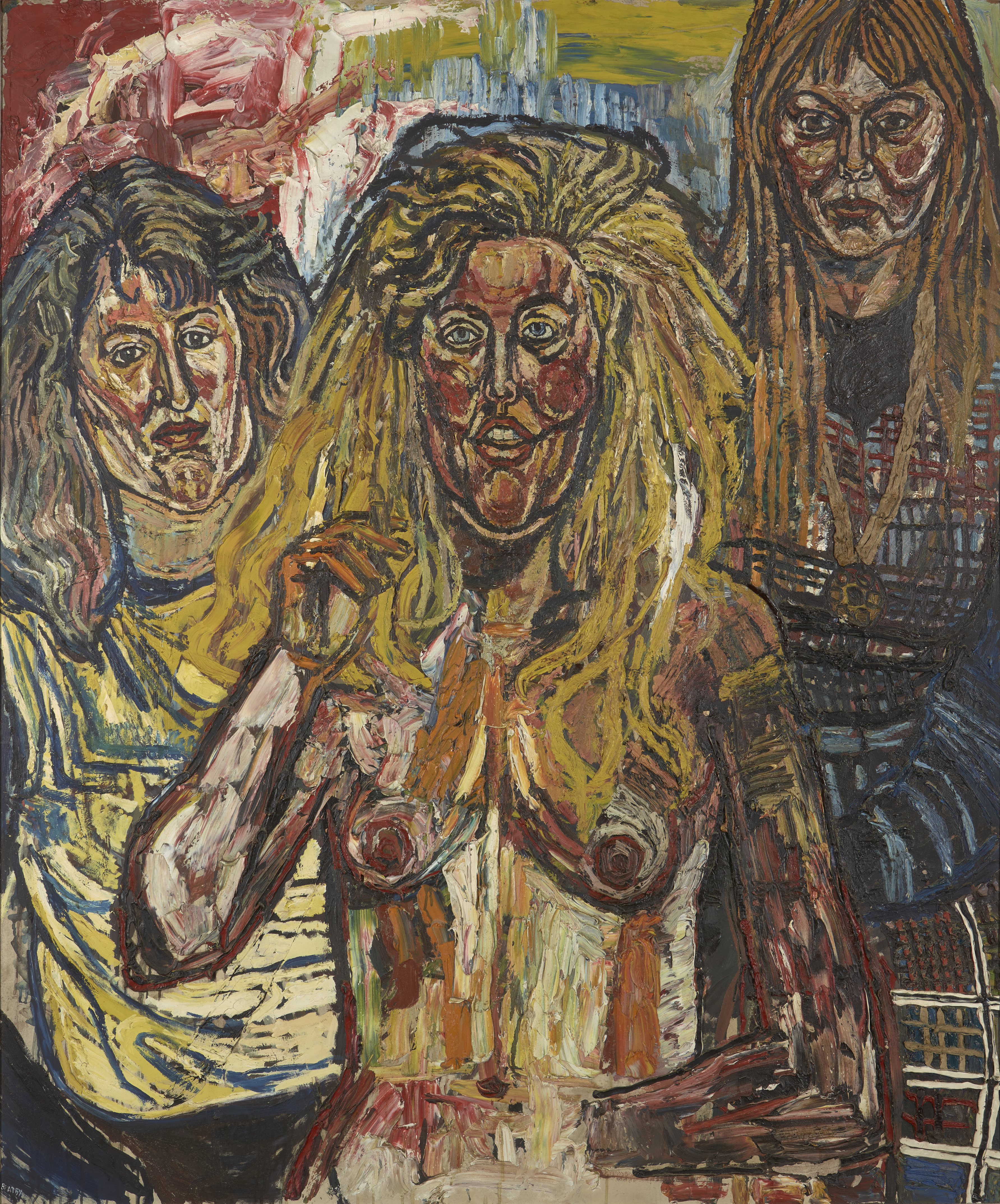 John Bratby RA,  British 1928-1992 -  Medal Winners;  oil on board, signed lower left 'Bratby',...