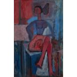 John Melville,  British 1902-1986 -  Seated Lady in Pink, 1950s;  oil on canvas, signed and dat...