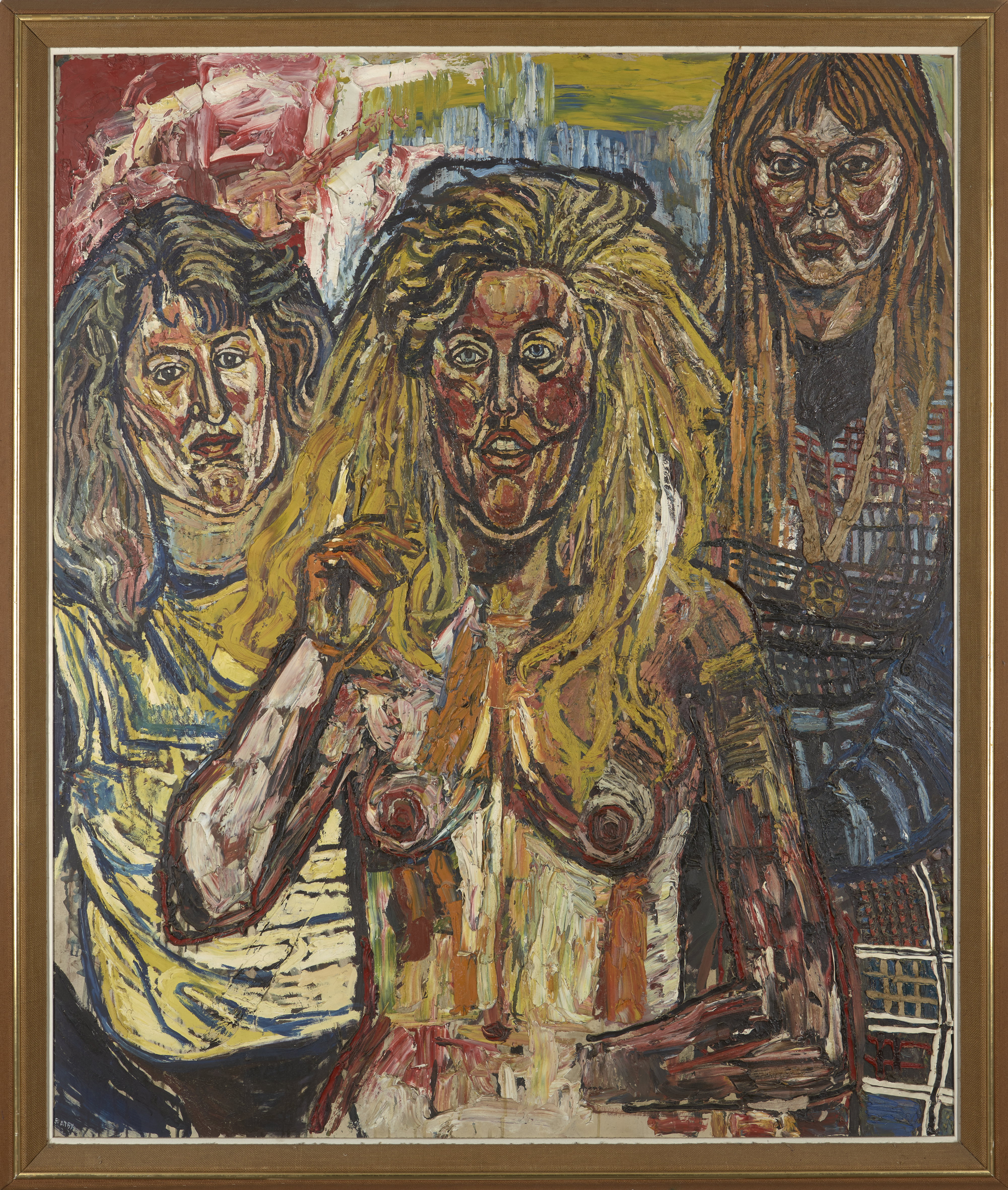 John Bratby RA,  British 1928-1992 -  Medal Winners;  oil on board, signed lower left 'Bratby',... - Image 2 of 3