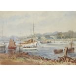 Edward Wesson RI RSMA,  British 1910-1983 -  On the Hamble, 1957;  watercolour on paper, signed...