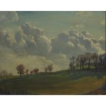 Norman Janes RWS RE RSMA,  British 1892-1980 -  Landscape;  oil on canvas, signed with initials...