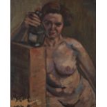 Alfred Richard Innott Barnes FRSA,  British 1899-1965 -  D.O.M.;  oil on board, annotated by th...