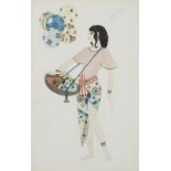 Edmund Dulac,  French/British 1882–1953 -  Balloon Girl Act II;  gouache, metallic paint and pe...