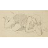 John Nash CBE RA,  British 1893-1977 -  Reclining Nude;  pencil and wash on paper, 20 x 35 cm (...