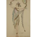 Ernst Stern,  Romanian/German 1876-1954 -  Tanagra, Grecian Ballet;  watercolour and pencil on ...