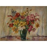 Otto Beyer,  German 1885-1962 -  Still life of flowers;  oil on canvas, signed lower right 'Ott...