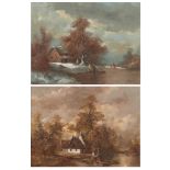 Jan van Hessel,  1894- ? -  The Punt;  oil on board, signed lower right 'Hessel', 20 x 26 cm: t...