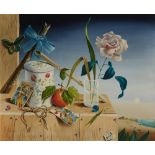 Georges Spiro,  Polish/French 1909-1994 -  Surrealist still life, 1963;  oil on canvas, signed ...