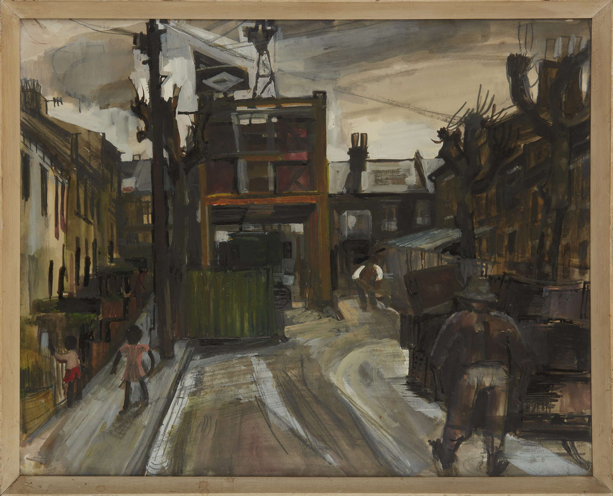 Janet Sturge,  British b.1928 -  Bramford St., 1964;  gouache and pencil on paper, signed lower... - Image 2 of 6