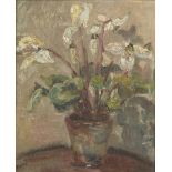 Ronald Ossory Dunlop,  Irish 1894–1973 -  Still life of Cyclamen;  oil on canvas, laid down on ...