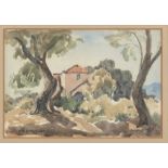 Walter Steggles,  British 1908-1997 -  Vence, 1948;  watercolour on paper, signed lower left 'W...