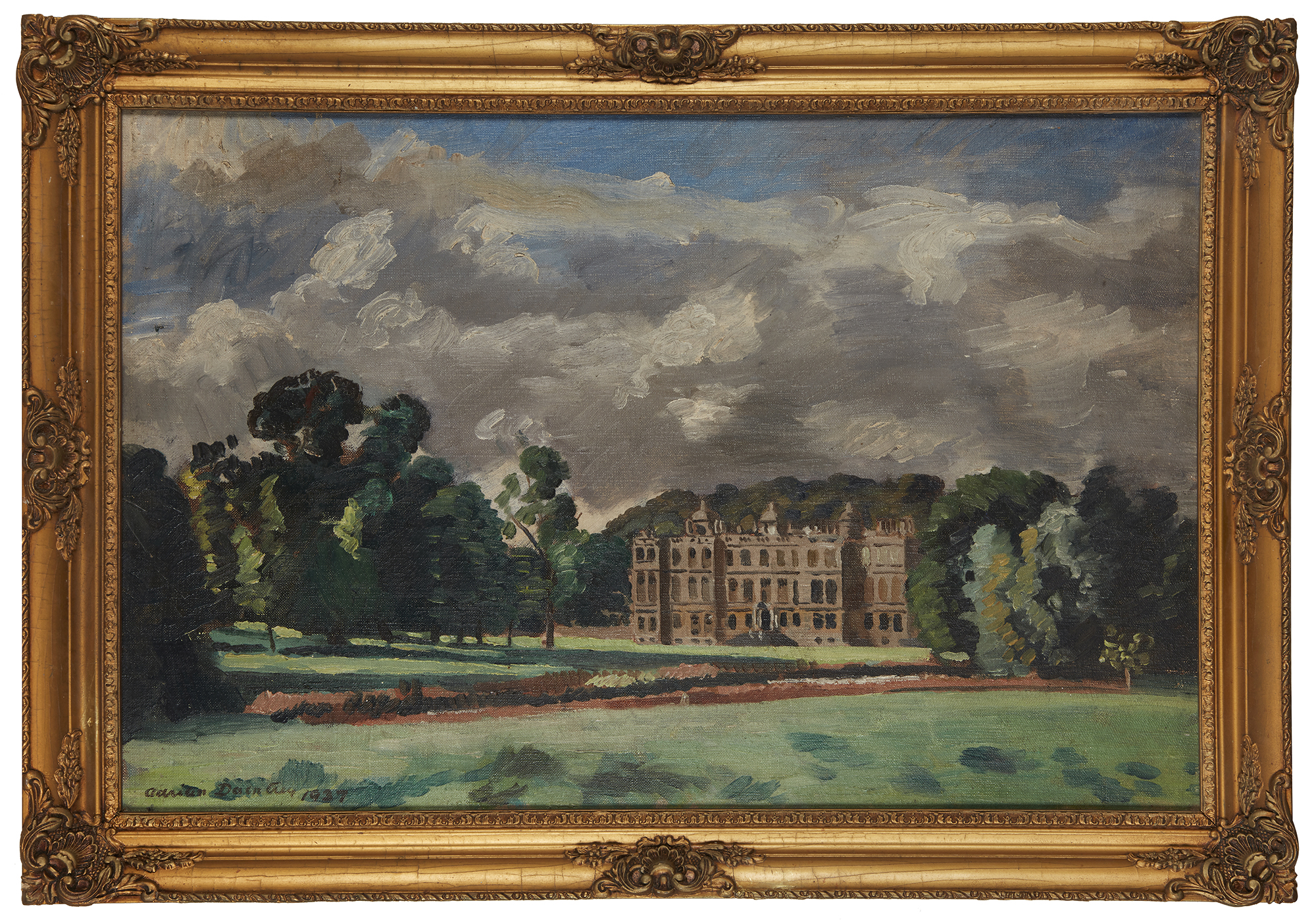 Adrian Daintrey,  British 1902-1988 -  Longleat House, 1937;  oil on canvas, signed and dated l... - Image 2 of 3