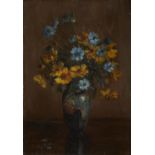 Kate Wyllie,  Scottish 1877-1941 -  Flowers in a vase;  oil on canvas, signed lower right 'Kate...