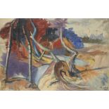 John Melville,  British 1902-1986 -  Twisted Landscape, 1964;  oil on canvas, signed lower righ...