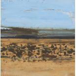 David Humphreys,  British 1937-2022 -  Beach;  oil on paper, 17.7 x 17.7 cm: together with a sc...