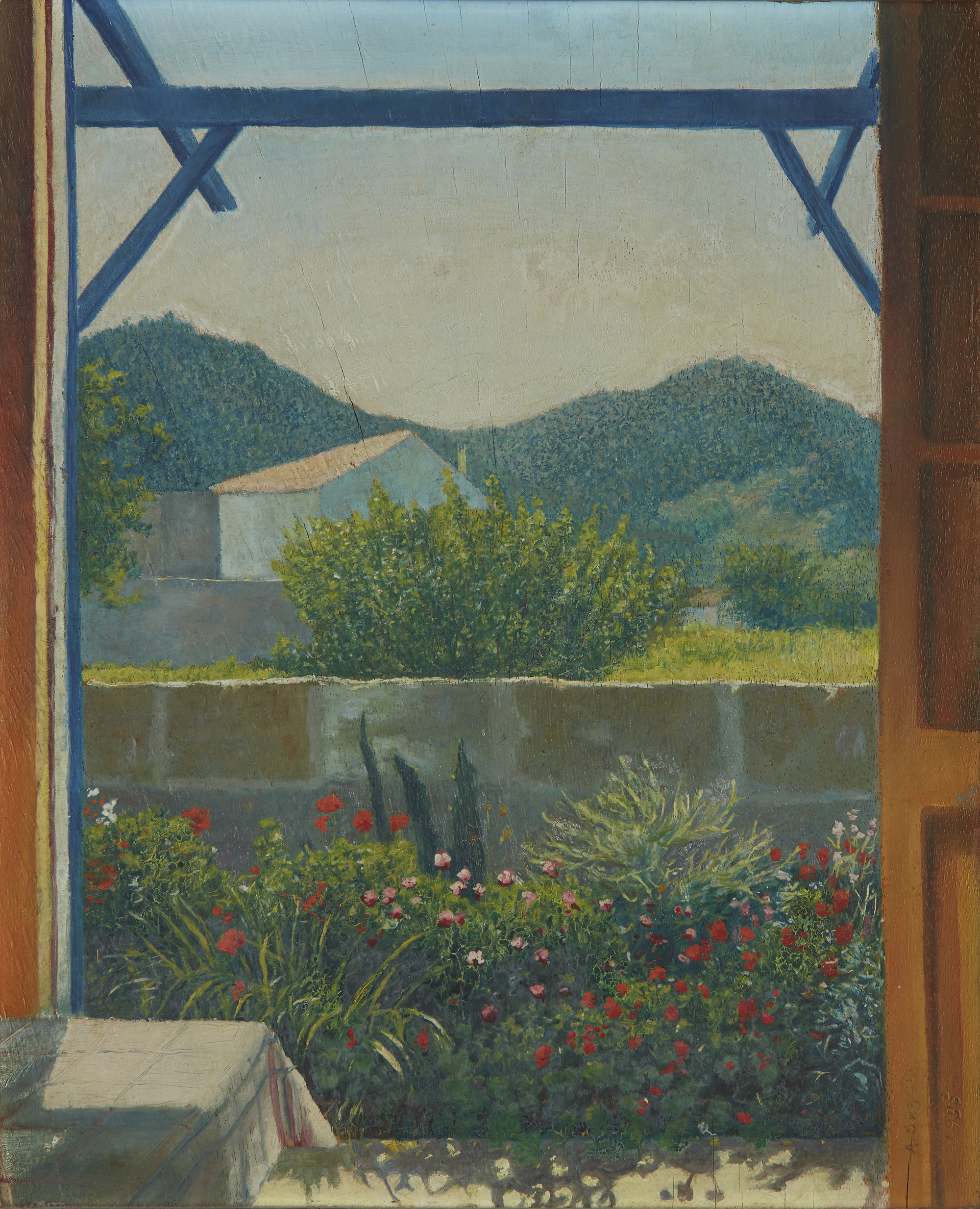 Arthur Segal,  Romanian 1875-1944 -  Palma de Mallorca, 1935;  oil on panel, signed and dated l...