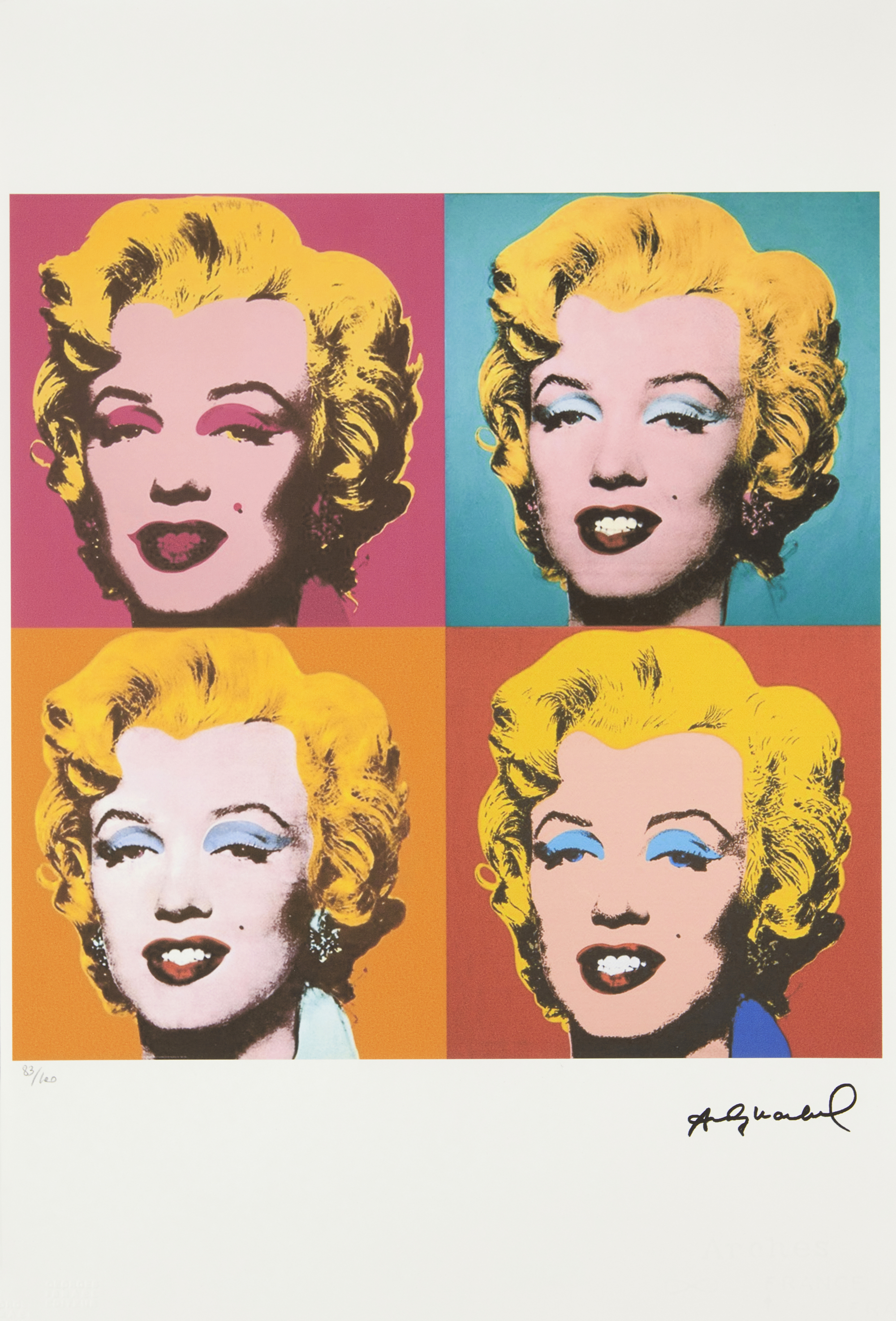 After Andy Warhol, American 1962-1987, Marilyn;  offset lithograph in colours on Arches paper, ...