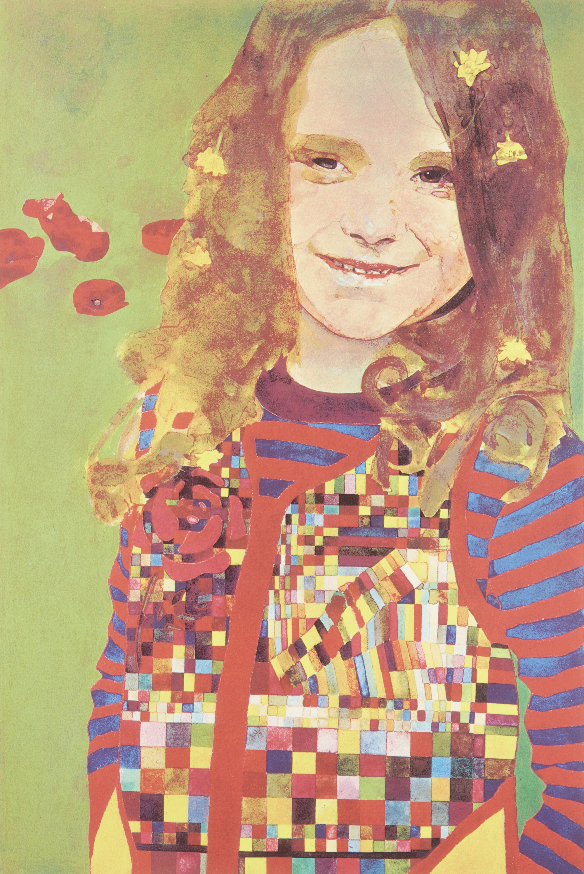 Sir Peter Blake CBE RDI RA, British b.1932-  Girl in a Poppy Field, 1974; screenprint on wove, ...