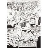Stan Lee, American 1922-2018, The Amazing Spider-Man, 2019; unique monoprint on boxed canvas, i...