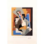 Albert Gleizes, French 1881-1953, Composition avec deux figures, 1920;  pochoir printed in colo...