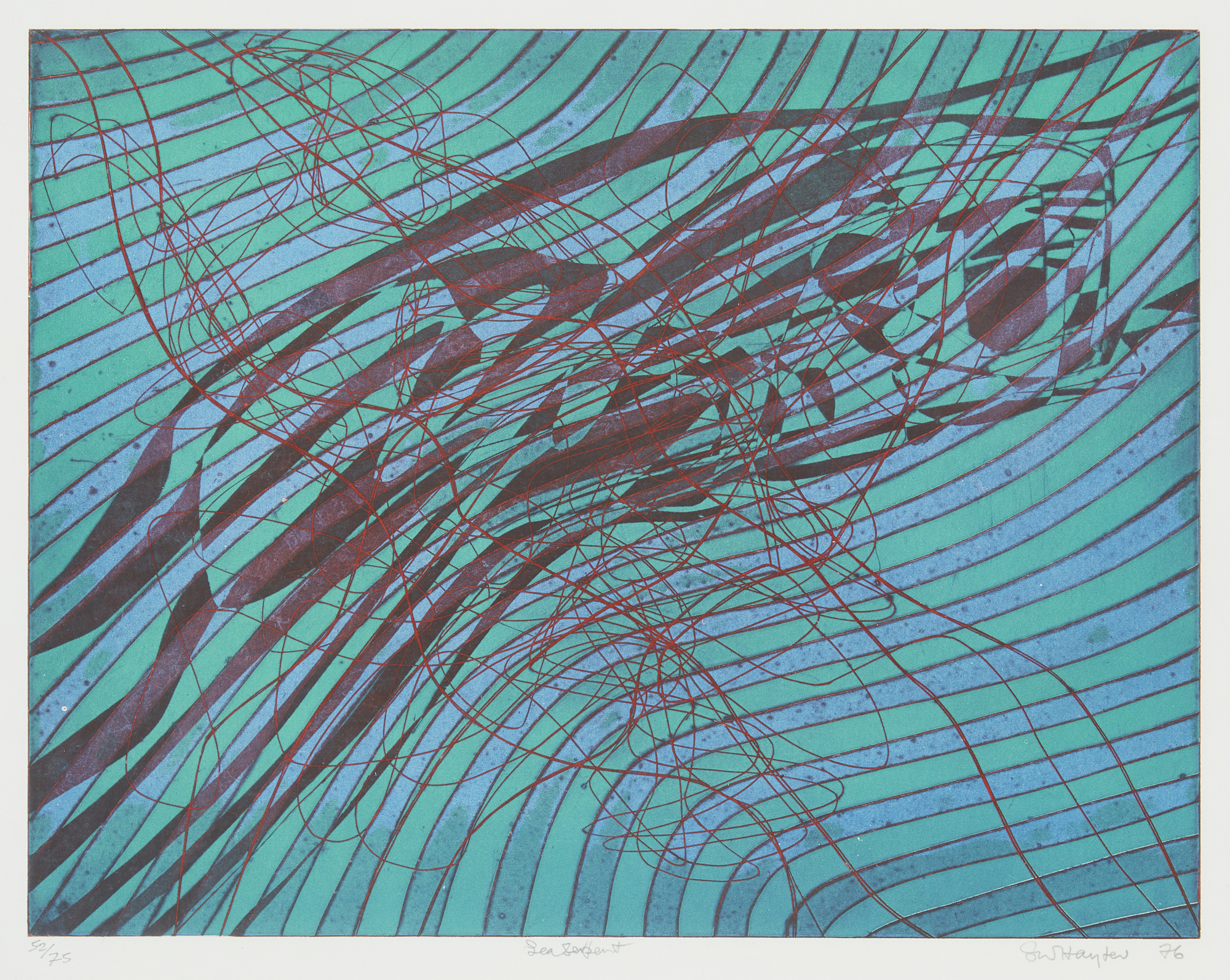 Stanley William Hayter CBE, British 1901-1988, Sea Serpent [Black & Moorhead 386], 1976; engrav...