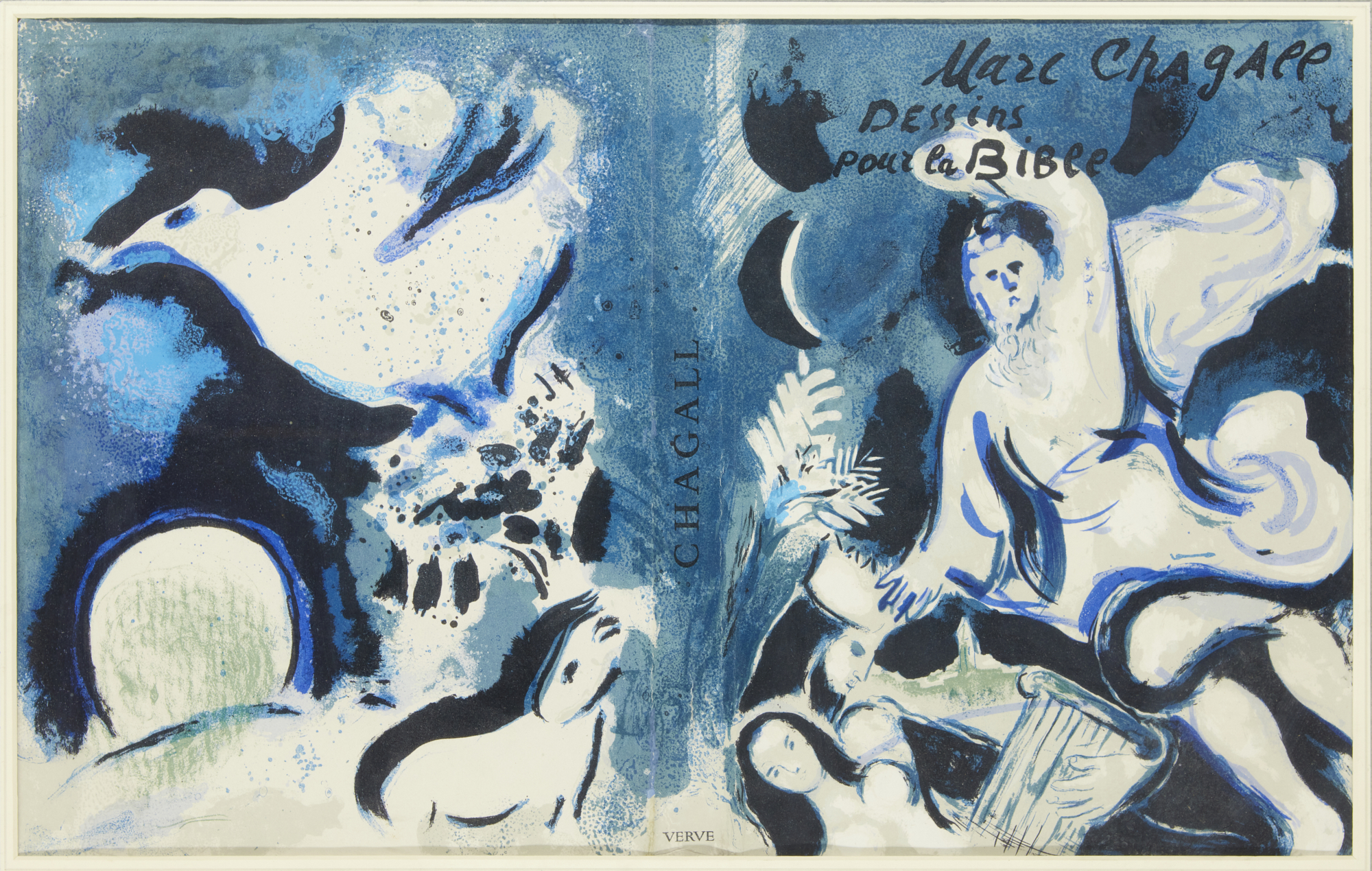 Marc Chagall, French/Russian 1887-1985,  Dessins pour la Bible, 1956-60 (cover for Verve Vol X, ...