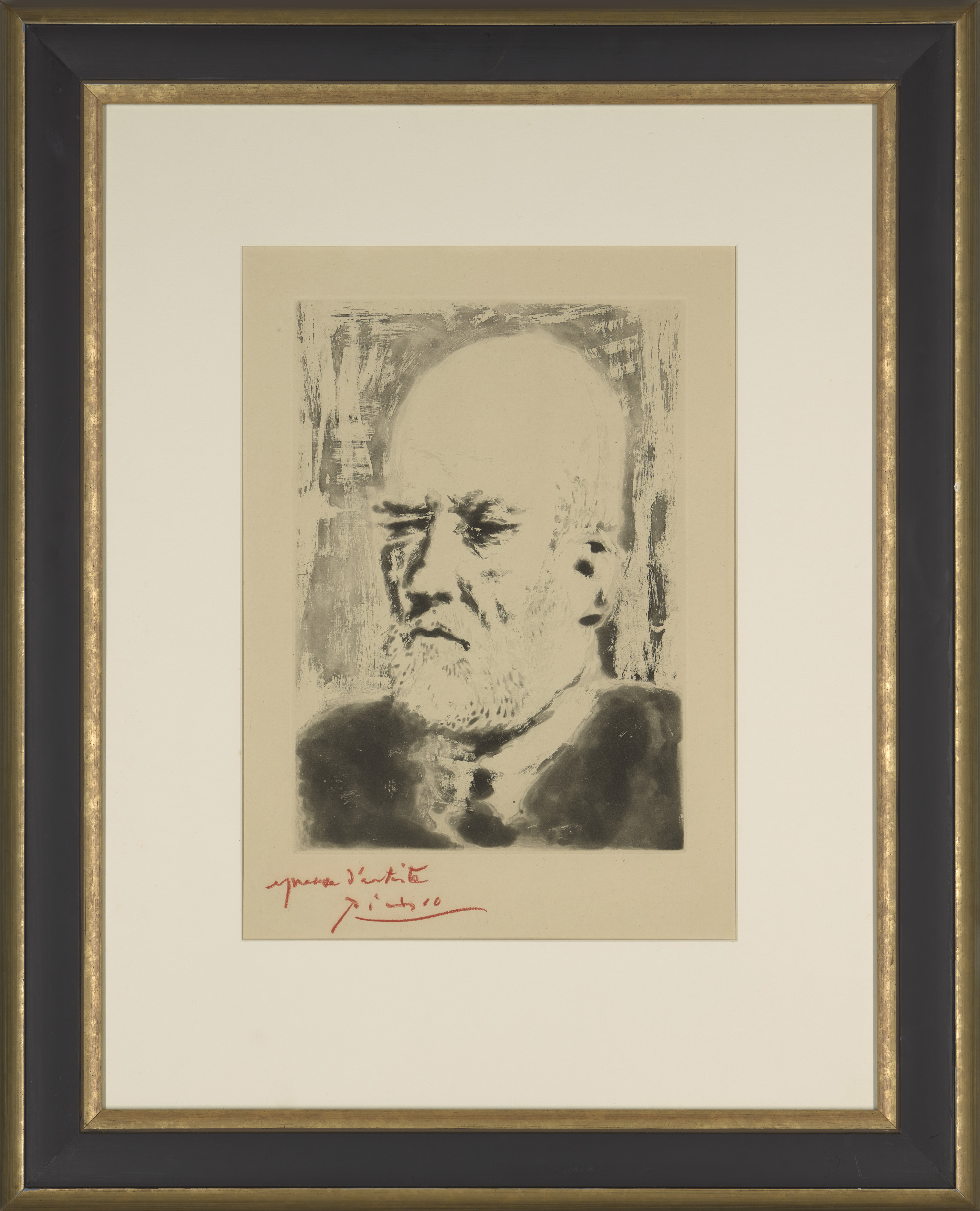 Pablo Picasso, Spanish 1881-1973, Portrait de Vollard II, from: La Suite Vollard, 1937; aquatin... - Image 2 of 2