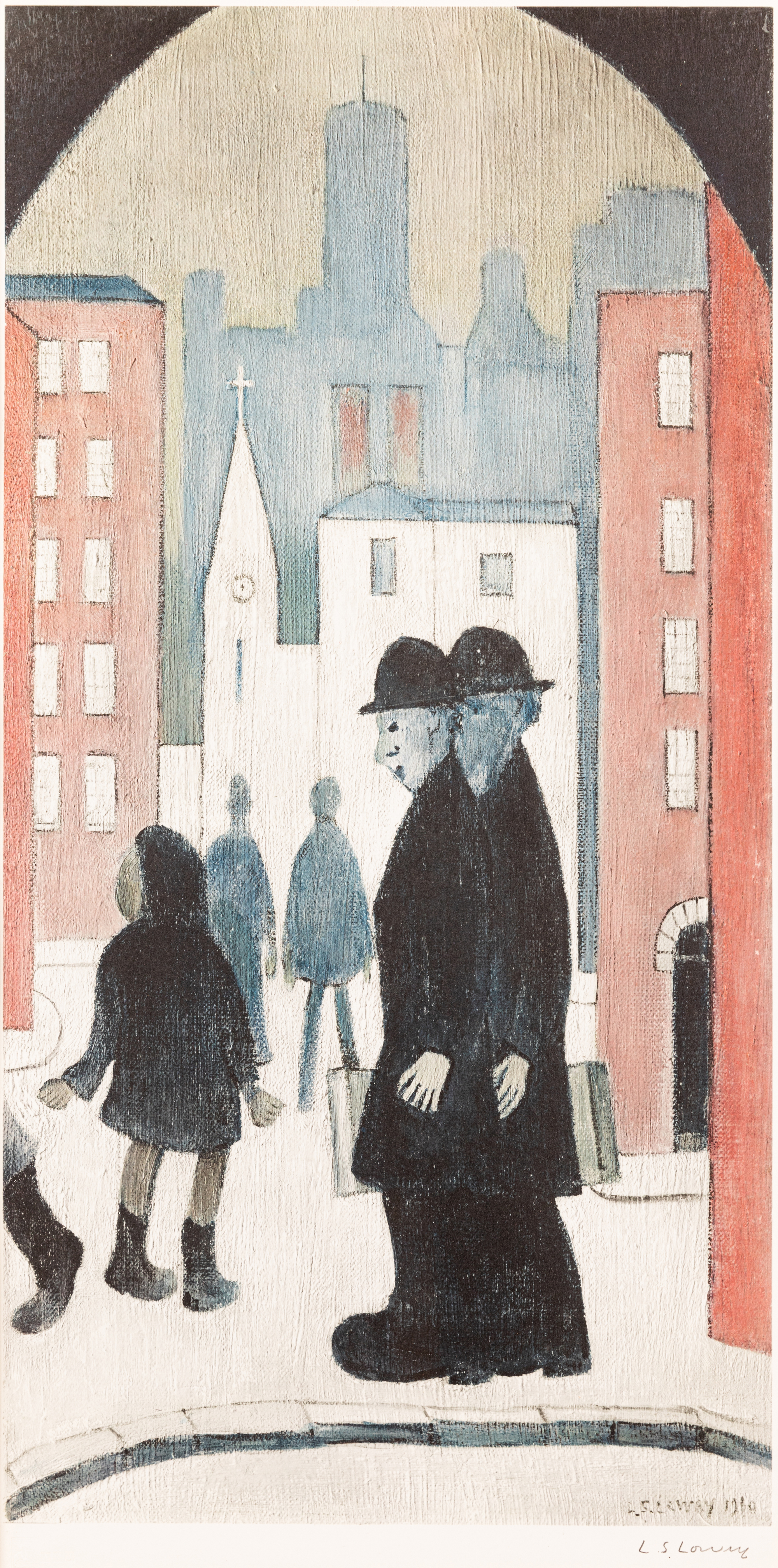 Laurence Stephen Lowry RBA RA, British 1887-1976, The Two Brothers, 1972; offset lithograph on ...