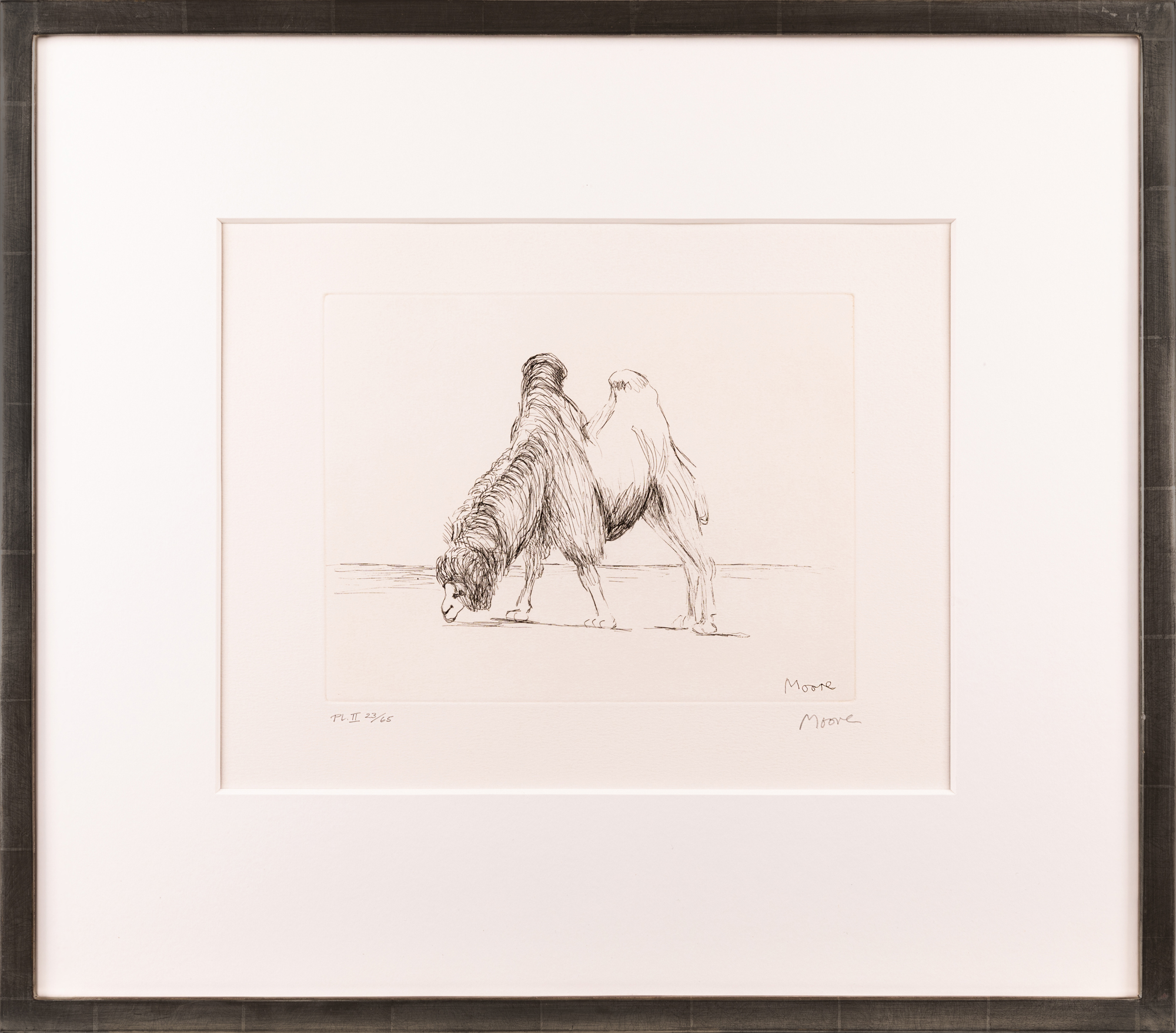 Henry Moore OM CH FBA, British 1898-1986, Dromedary, 1981;  etching on Arches paper, signed i... - Image 2 of 2