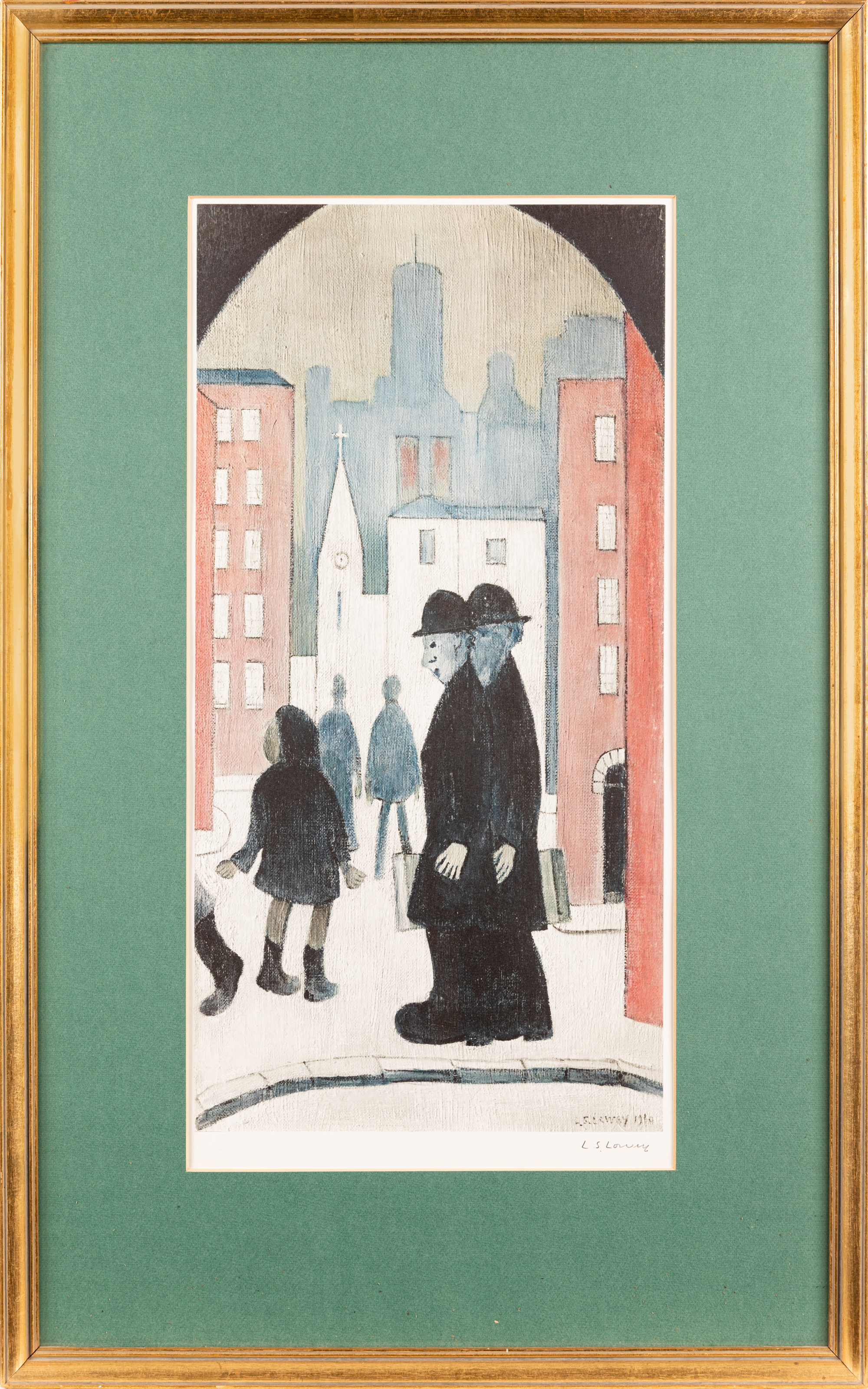 Laurence Stephen Lowry RBA RA, British 1887-1976, The Two Brothers, 1972; offset lithograph on ... - Image 2 of 2