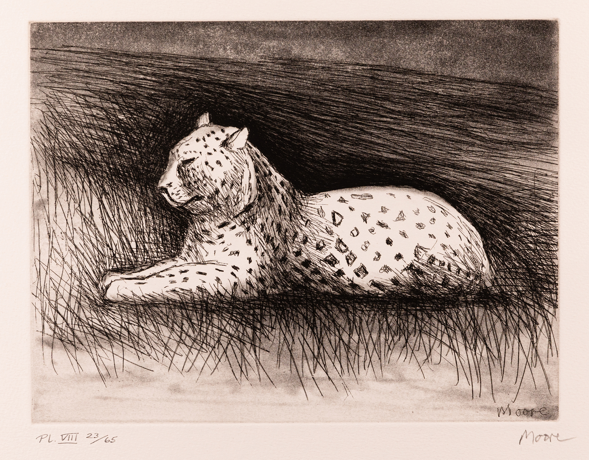 Henry Moore OM CH FBA, British 1898-1986, Jaguar, 1981;  etching and aquatint on Arches paper, ...