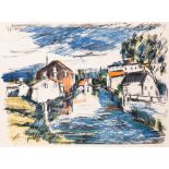 Maurice de Vlaminck, French 1896-1932, Le Sausseron, 1921;  lithograph in colours on Chine vol...