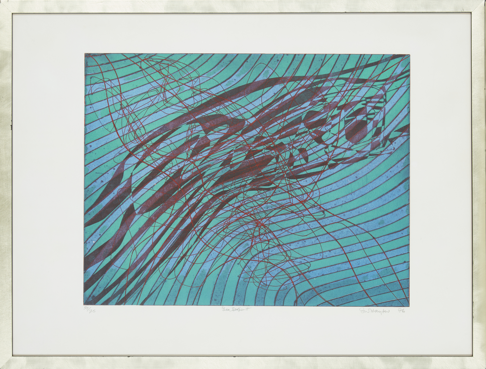 Stanley William Hayter CBE, British 1901-1988, Sea Serpent [Black & Moorhead 386], 1976; engrav... - Image 2 of 2