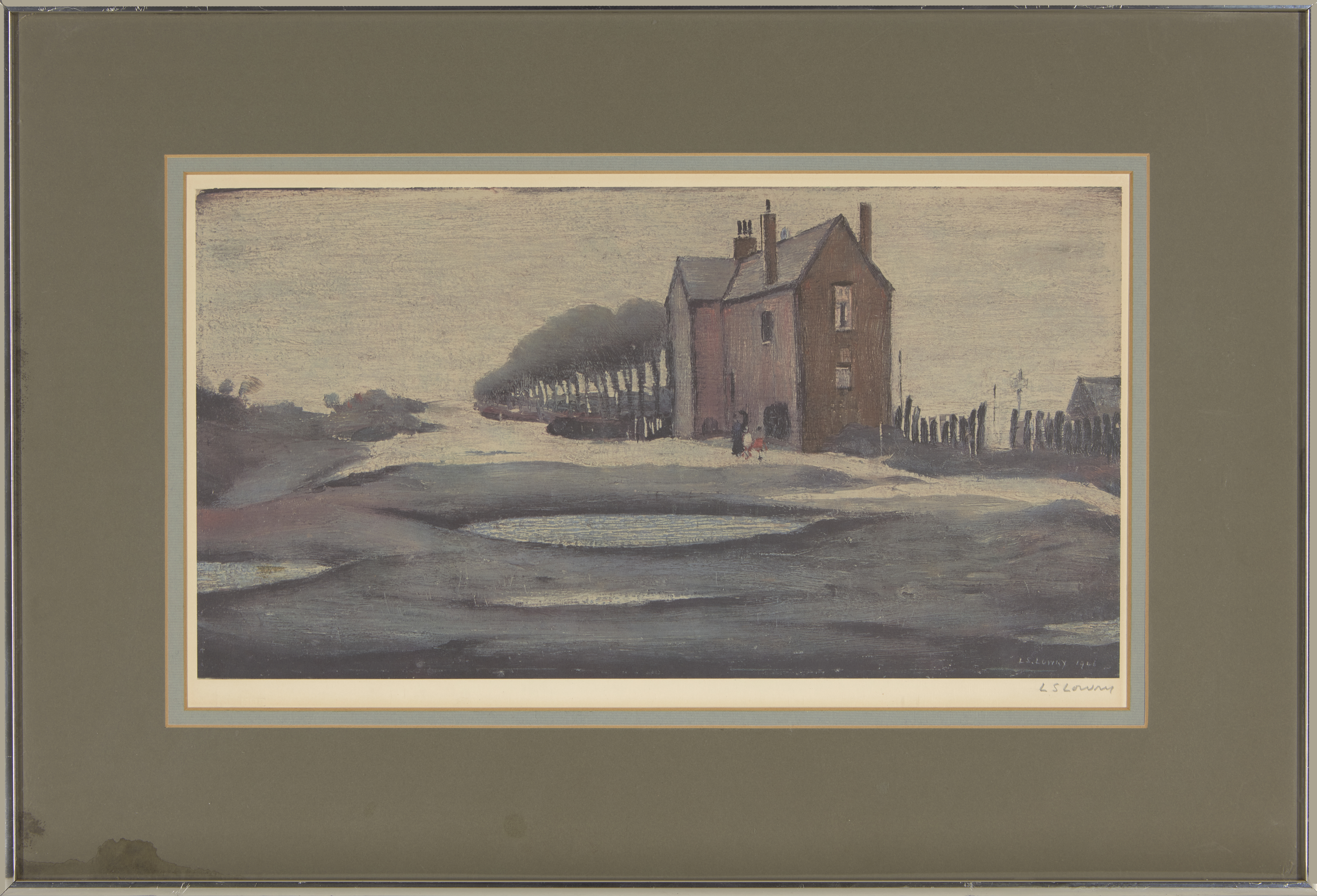 Laurence Stephen Lowry RBA RA, British 1887-1976, The Lonely House; offset lithograph in colour... - Image 2 of 2