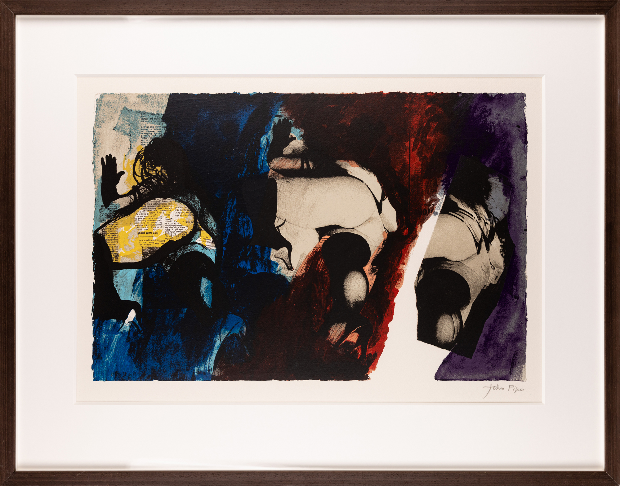 John Piper CH, British 1903-1992, Eye and Camera, Red, Blue and Yellow, 1980;  screenprint on w... - Image 2 of 2