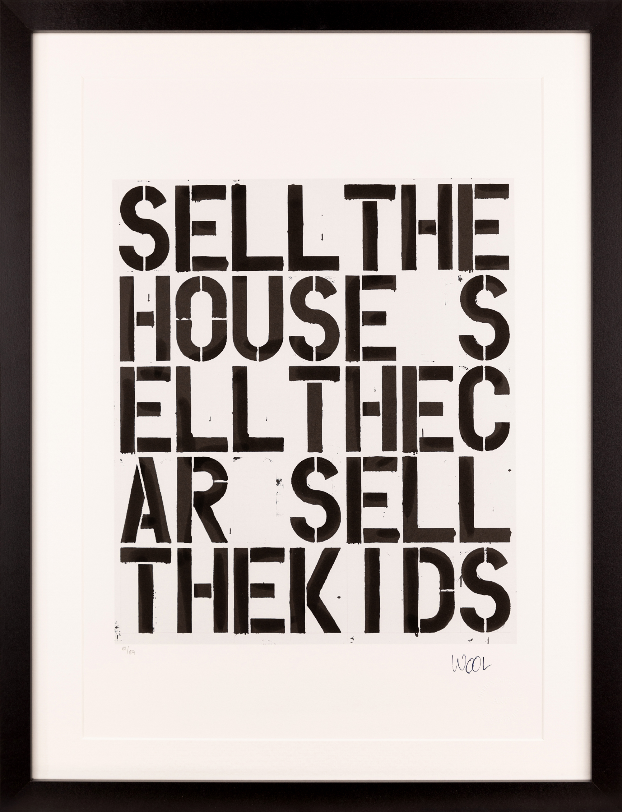 Christopher Wool, American b.1955-  Apocalypse Now;  giclée print on wove, numbered 61/89 in pe... - Image 2 of 3