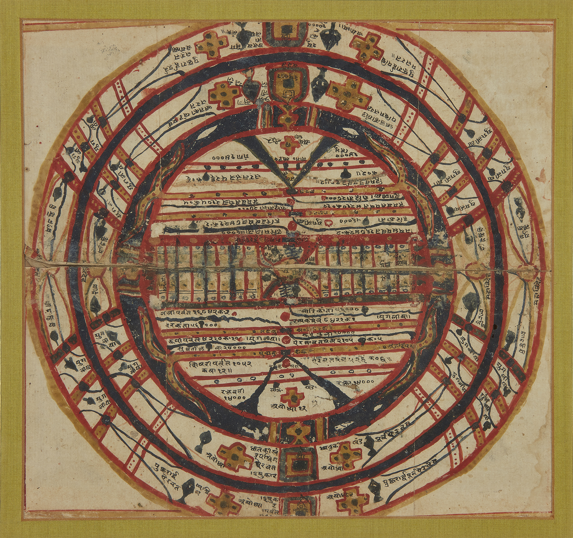To be Sold without Reserve A Jain illustration of Jambudvipa, probably Gujarat, North-West India... - Image 2 of 4